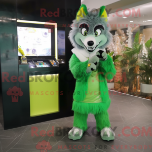 Máscara de Lobo Verde com...