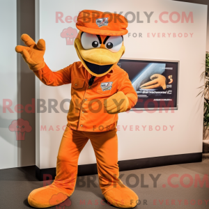 Orange Python mascot...