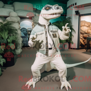 Hvid Iguanodon maskot...