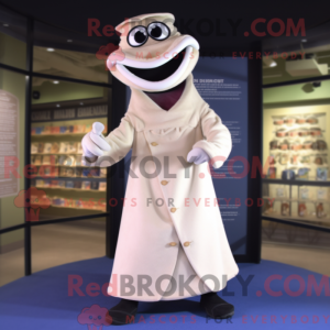 Cream Snake-mascottekostuum...
