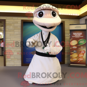 Cream Snake maskot kostume...