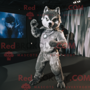 Silver Wolf-mascottekostuum...