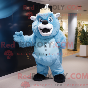 Sky Blue Bison mascotte...