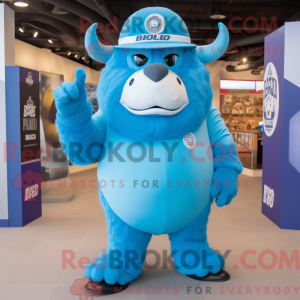 Sky Blue Bison mascotte...