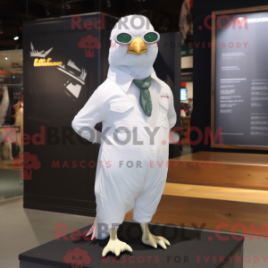 White Pigeon maskot kostym...