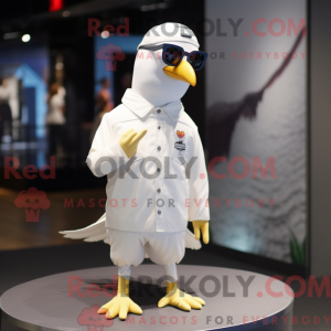 White Pigeon maskot kostyme...