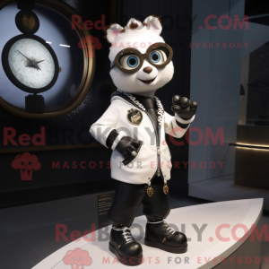 Hvidt timeglas maskot...
