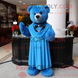 Blå Teddy Bear maskot...