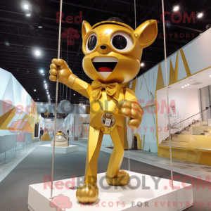 Gold Trapeze Artist maskot...