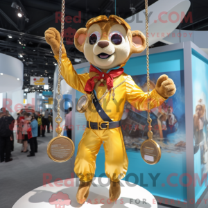 Gold Trapeze Artist maskot...