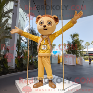 Gold Trapeze Artist maskot...