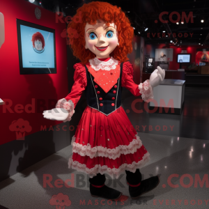 Rød irsk danser maskot...