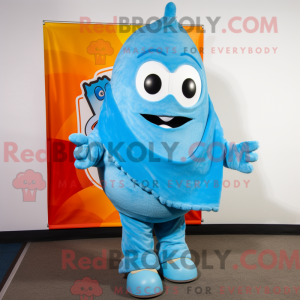Fantasia de mascote Enchiladas azul-céu com moletom e cachecóis - Enchiladas mascotes - REBROKO_317410 - RedBrokoly.com