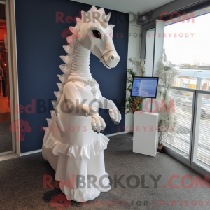 Witte Zeepaardje mascotte...