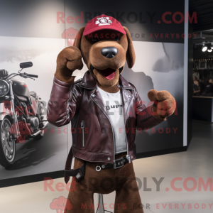 Maroon Dog Maskottchen...