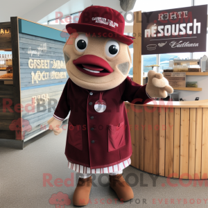 Postava maskota Maroon Fish...