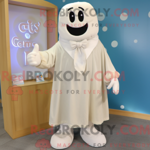 Cream Ghost maskot kostume...