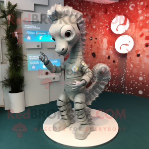 Silver Sea Horse mascotte...