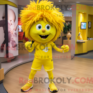 Gul vedhæng maskot kostume...