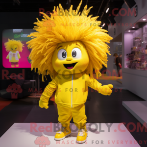 Gul vedhæng maskot kostume...