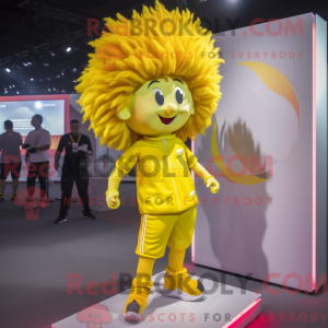 Gul vedhæng maskot kostume...