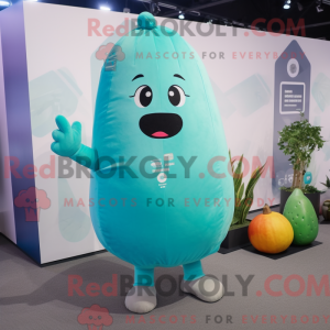 Cyan Potato mascot costume...