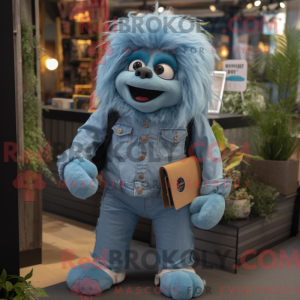 Sky Blue Yeti maskot...
