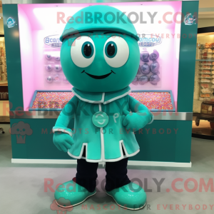 Teal Candy Box maskot...
