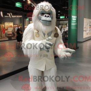 Hvid orangutang maskot...