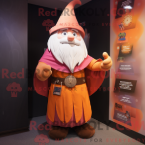 Fantasia de mascote mago pêssego com moletom com capuz e cintos - Mascotes bruxos - REBROKO_317670 - RedBrokoly.com