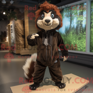 Brun Skunk-maskotdraktfigur...