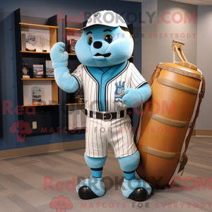 Cyan sækkepibe maskot...