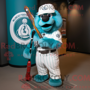 Cyan sækkepibe maskot...