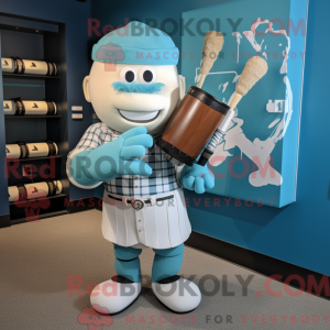 Cyan sækkepibe maskot...