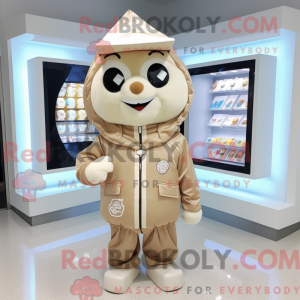 Maskotdraktfigur Beige...