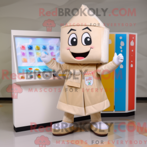 Beige Candy Box maskot...