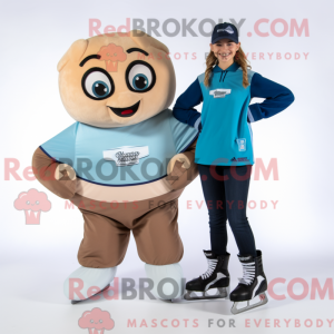 Tan par skøjter maskot...