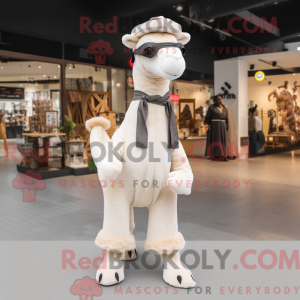 White Camel mascot costume...