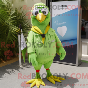 Postava maskota Lime Green...