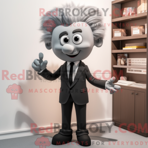 Sølv Advokat maskot kostume...