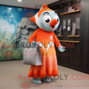 Silver Clown Fish mascot...