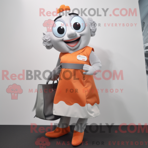 Silver Clown Fish mascot...