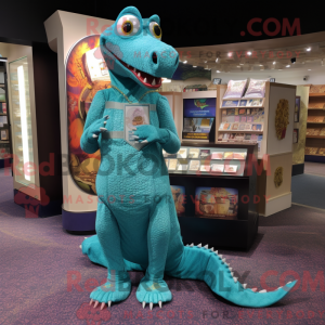 Turquoise Python mascot...