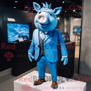 Máscara azul gris com...