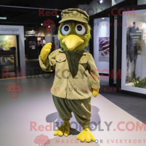 Olive Canary maskot kostume...