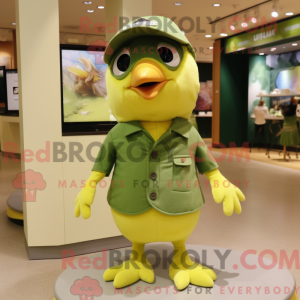 Olive Canary maskot kostume...