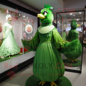 Grønne høner maskot kostume...