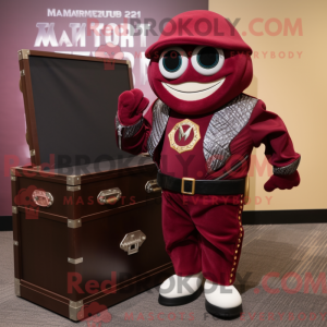 Maskotdraktfigura Maroon...