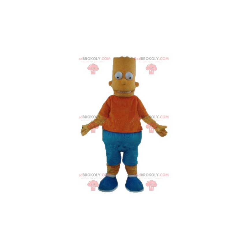 Bart mascot famous yellow character of the Simpsons -