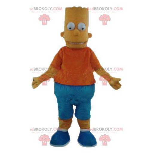 Bart mascot famous yellow character of the Simpsons -